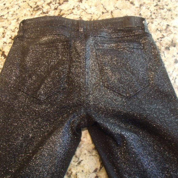 Guess Power Skinny Black Mysteek Wash Glitter Jean - Picture 7 of 16